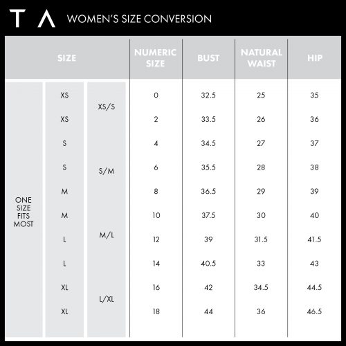 Size Charts Tracy Anderson